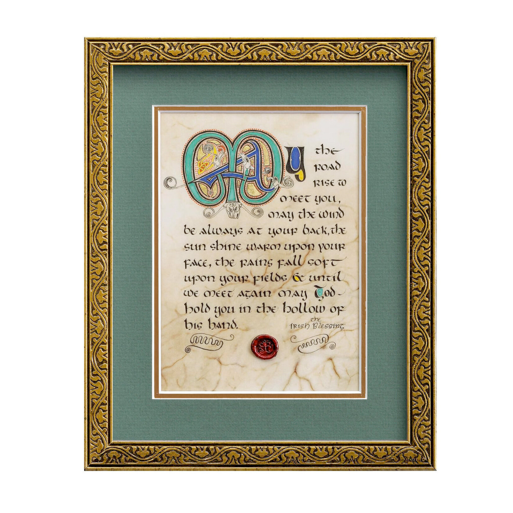 PLAQUES & GIFTS CELTIC MANUSCRIPT 8x10 PLAQUE - "THE IRISH BLESSING"