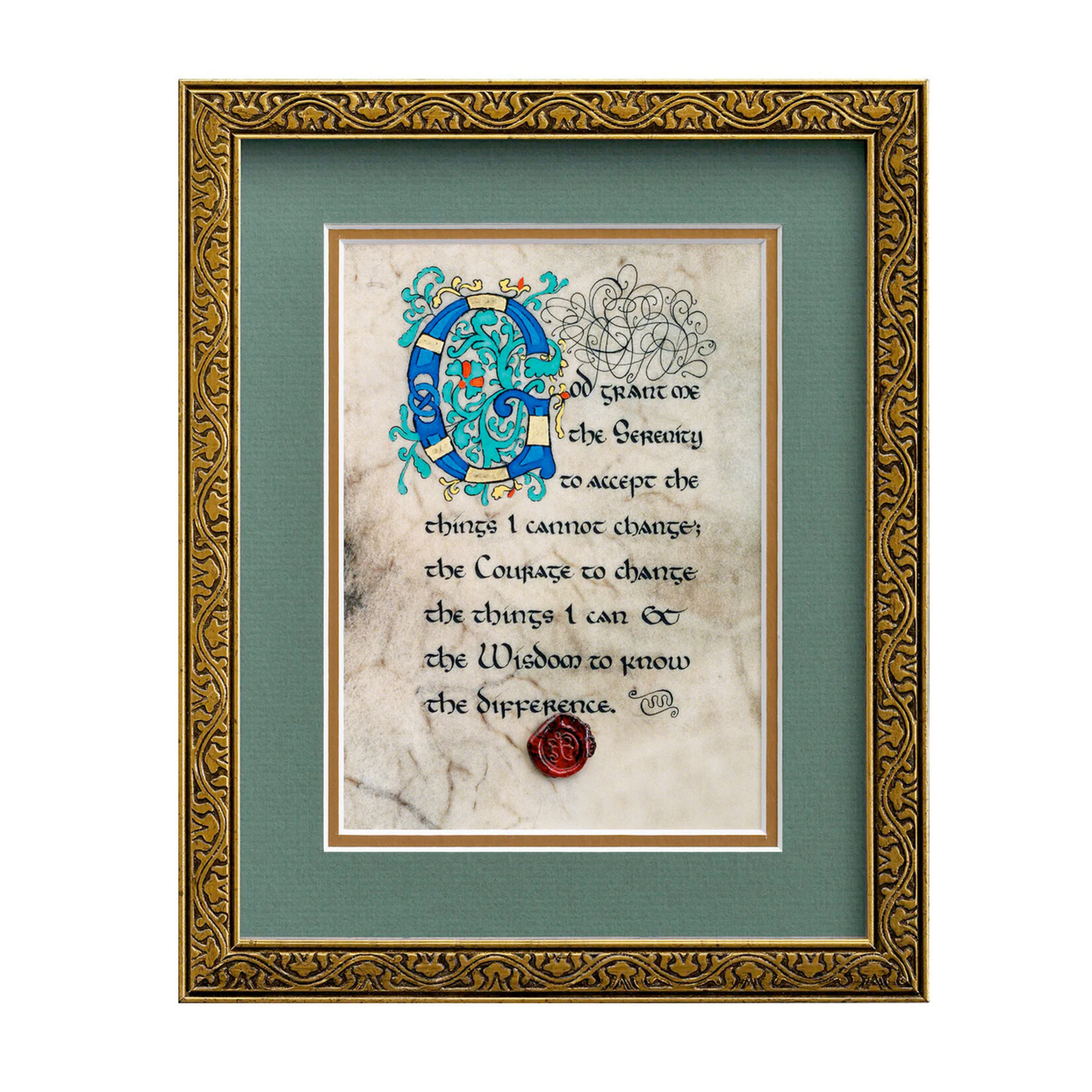 PLAQUES & GIFTS CELTIC MANUSCRIPT 8x10 PLAQUE - "SERENITY PRAYER"