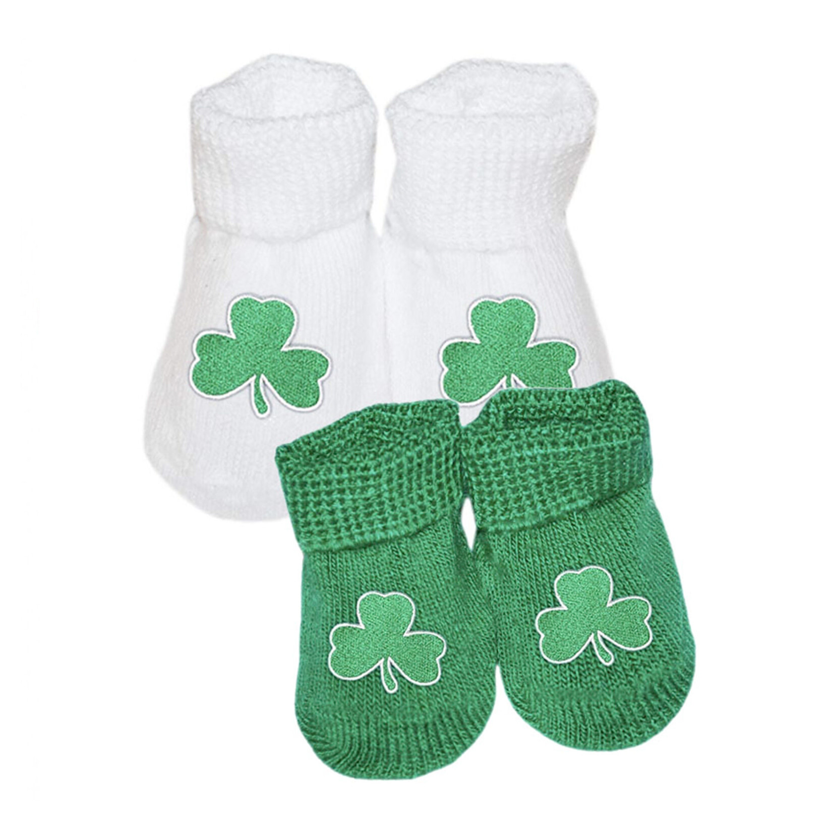 BABY ACCESSORIES NEWBORN BOOTIES with SHAMROCK