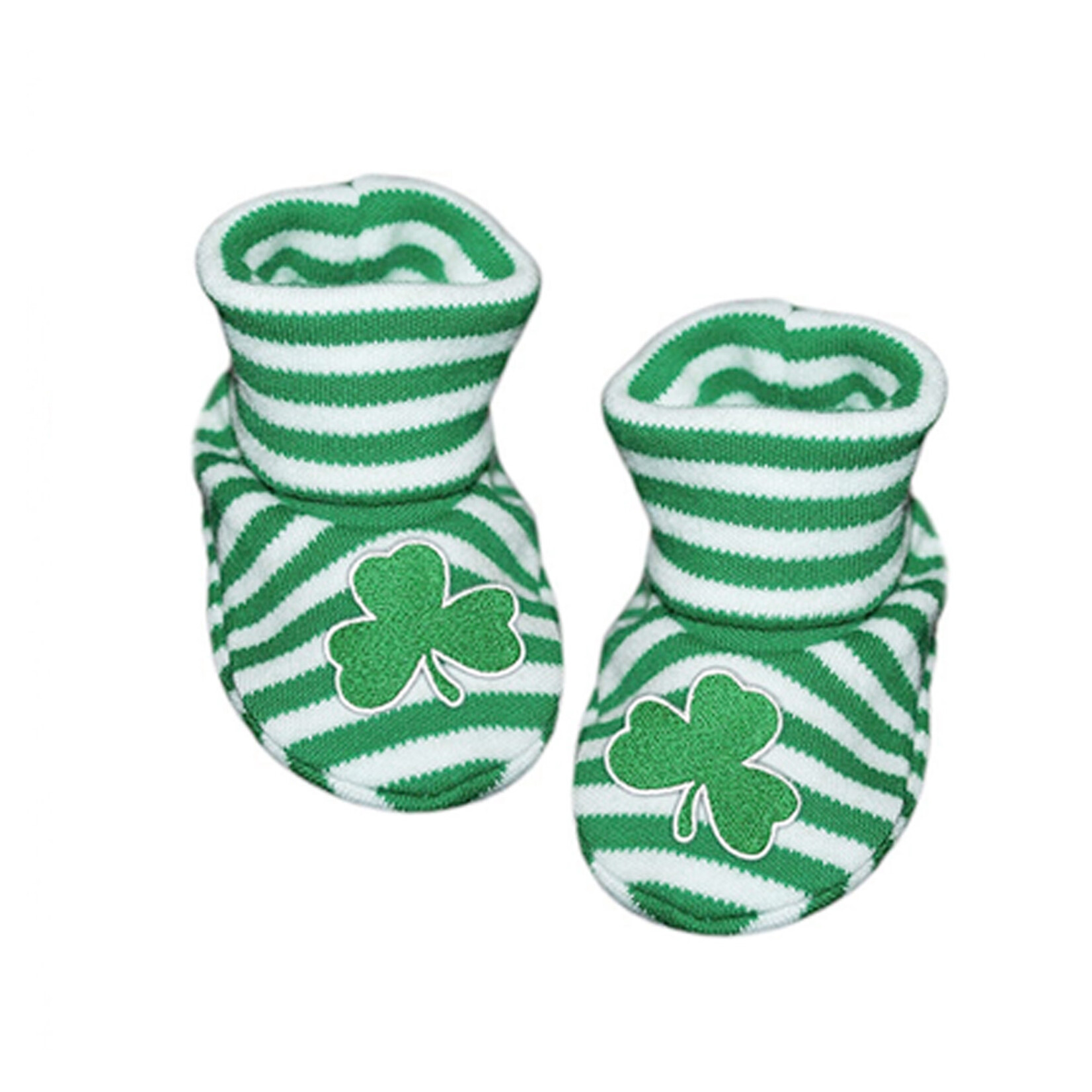 BABY ACCESSORIES SHAMROCK STRIPED BABY BOOTIES