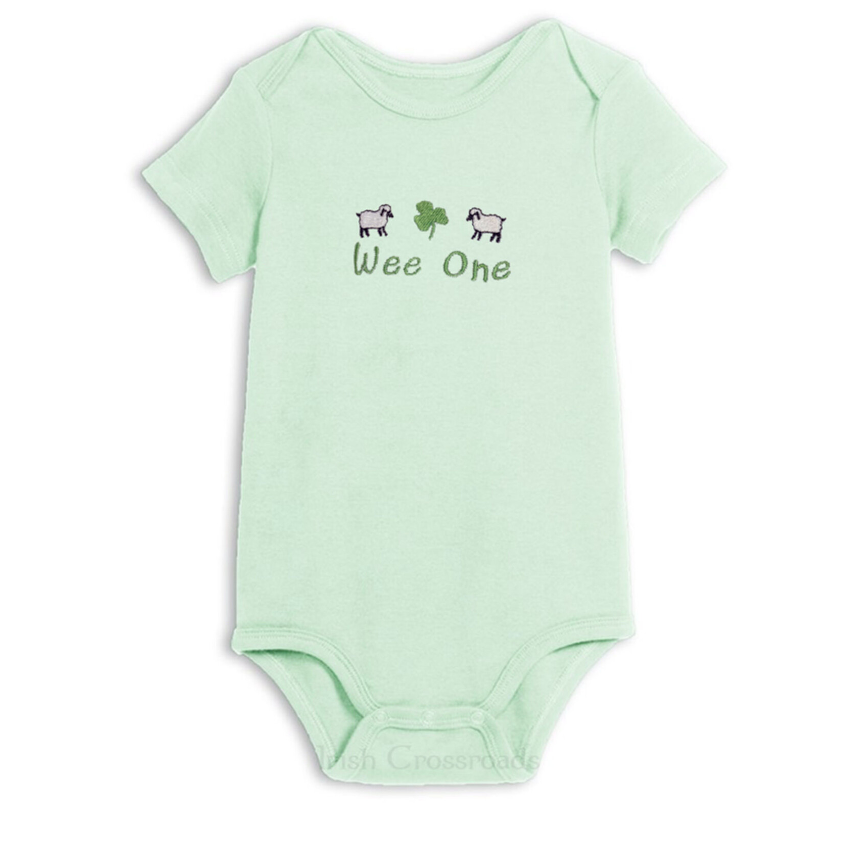 BABY CLOTHES "WEE ONE" MINT ONESIE