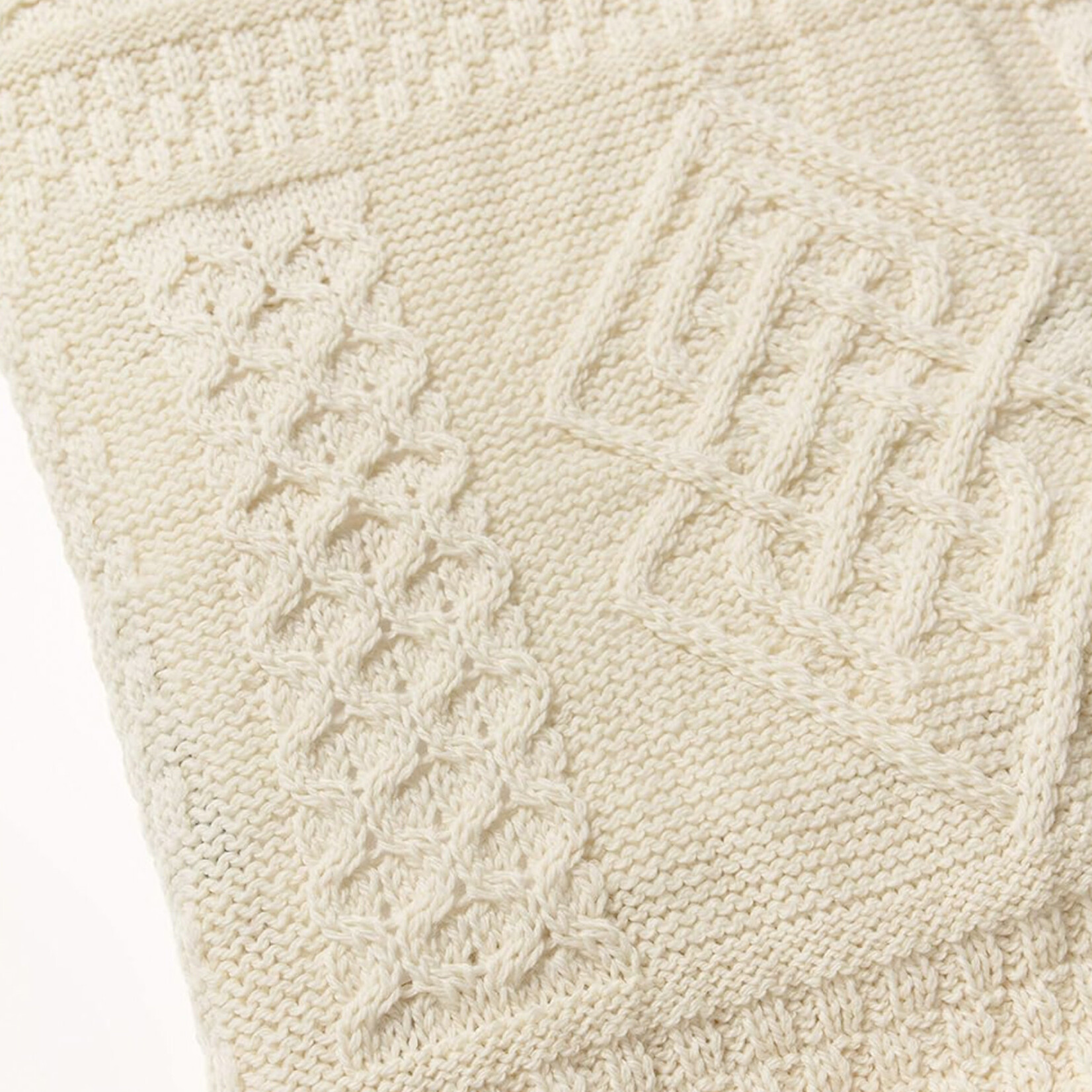 TAPESTRIES, THROWS, ETC. IRISH KNIT SHAMROCK THROW BLANKET