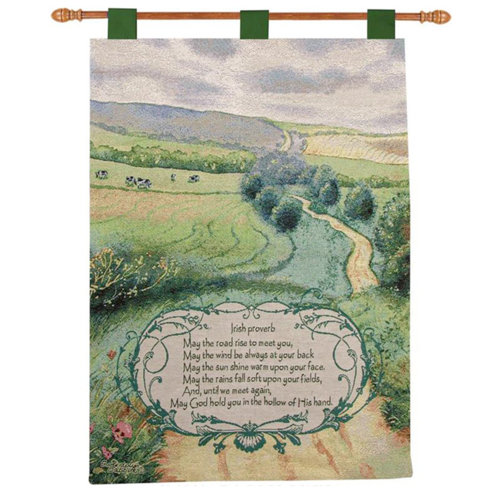 TAPESTRIES, THROWS, ETC. “IRISH PROVERB” BLESSING WALL TAPESTRY