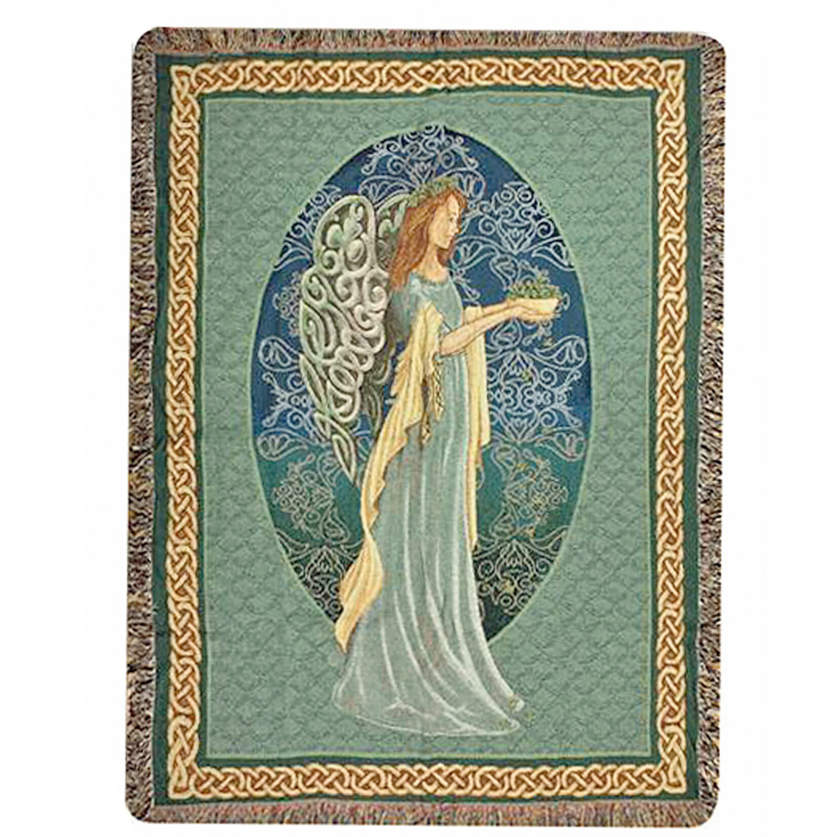 TAPESTRIES, THROWS, ETC. IRISH ANGEL CELTIC THROW
