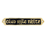 DECOR "CEAD MILE FAILTE" BRASS/BLACK PLAQUE