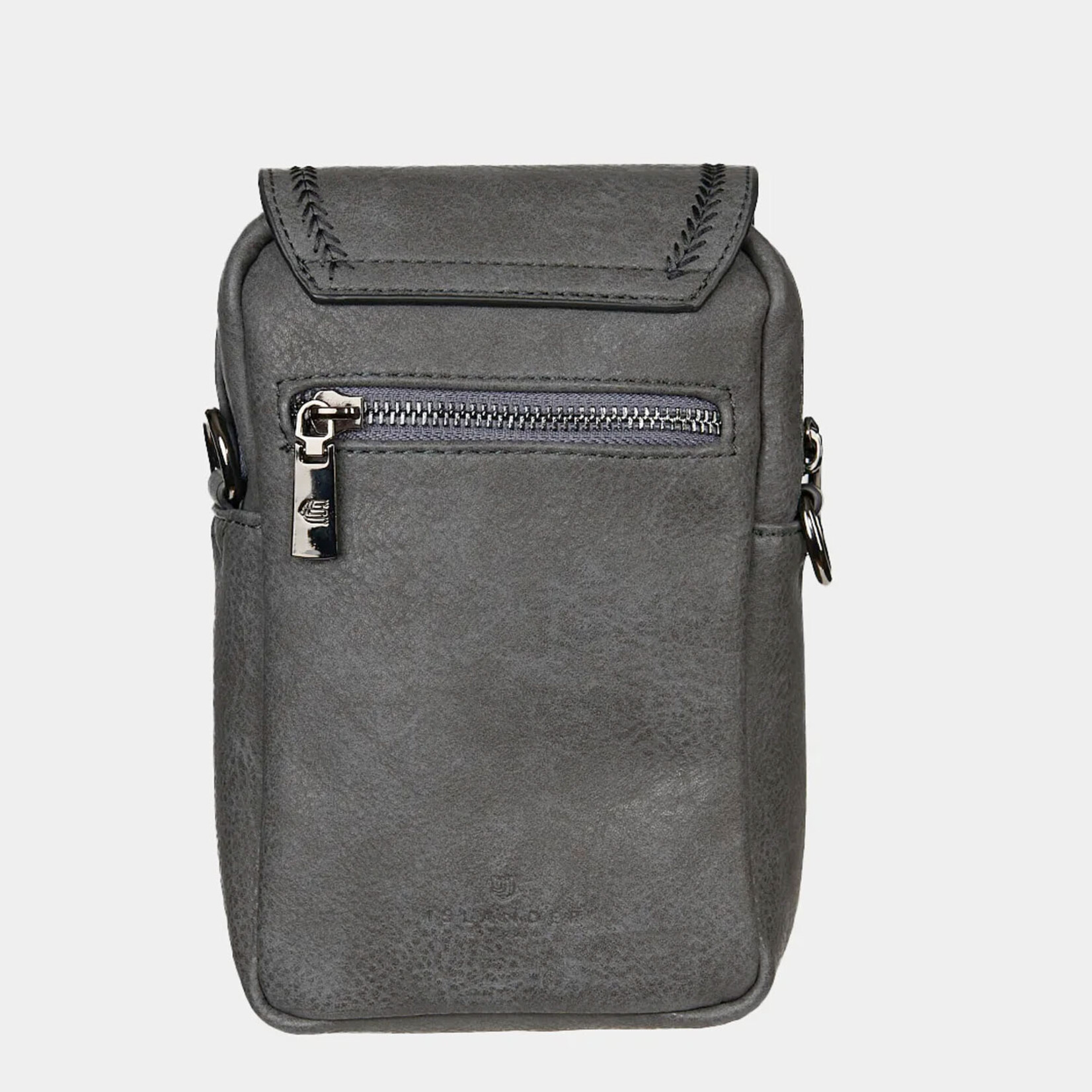 ACCESSORIES ISLANDER BABY JURA CROSSBODY w HARRIS TWEED Black and Grey Herringbone