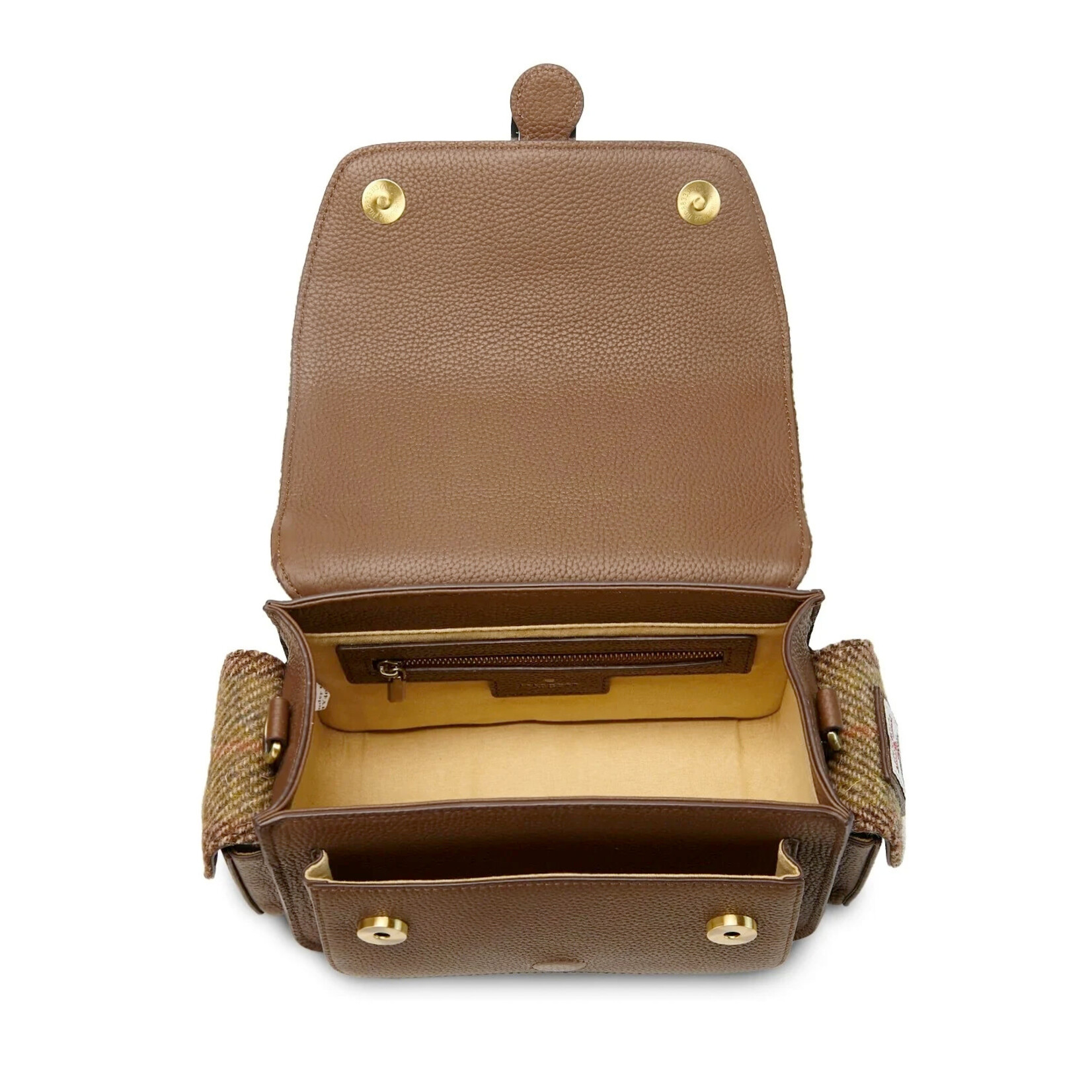 ACCESSORIES ISLANDER MELROSE CROSSBODY w HARRIS TWEED Chestnut Tartan