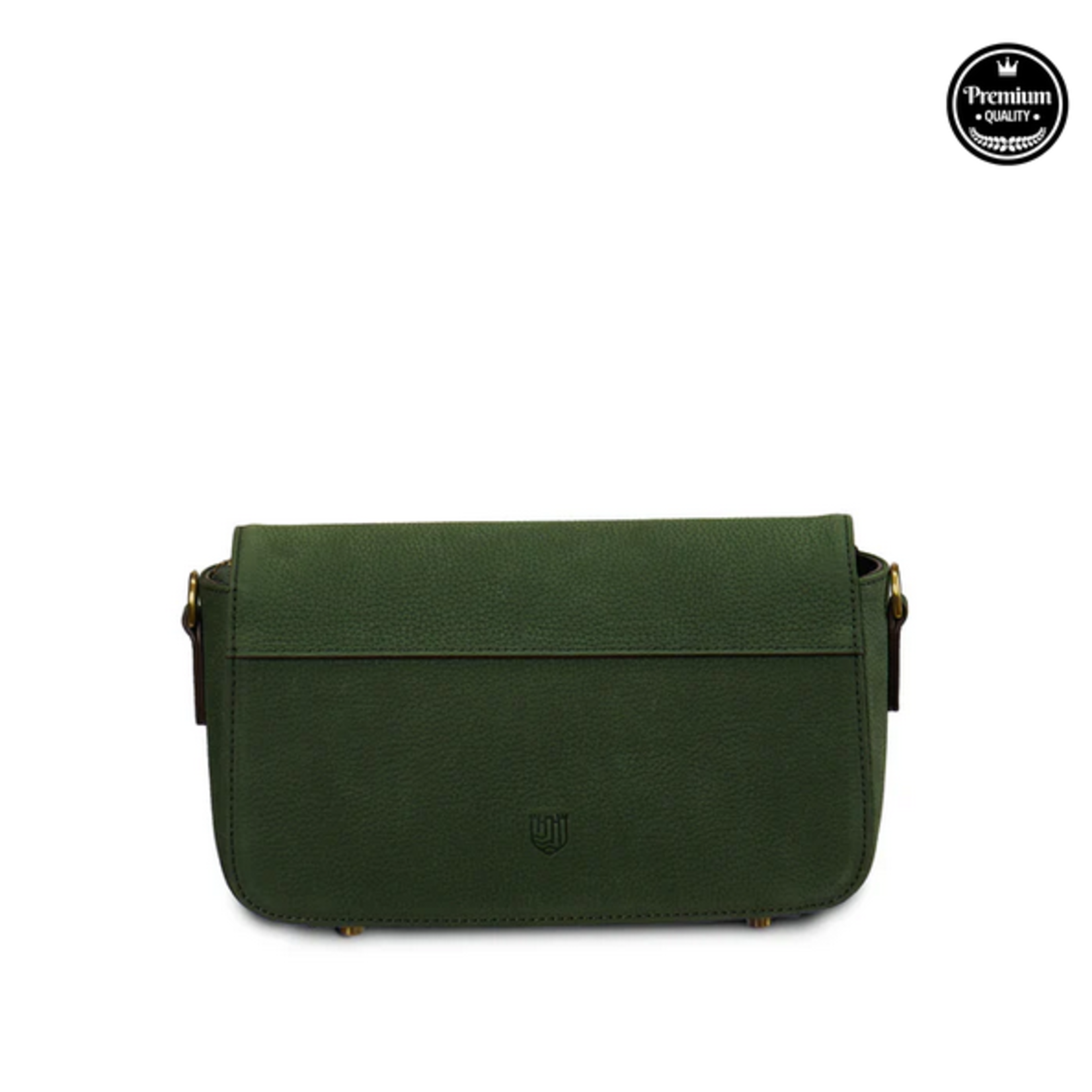 ACCESSORIES ISLANDER CAITHNESS CLUTCH w HARRIS TWEED Drk Green Herringbone