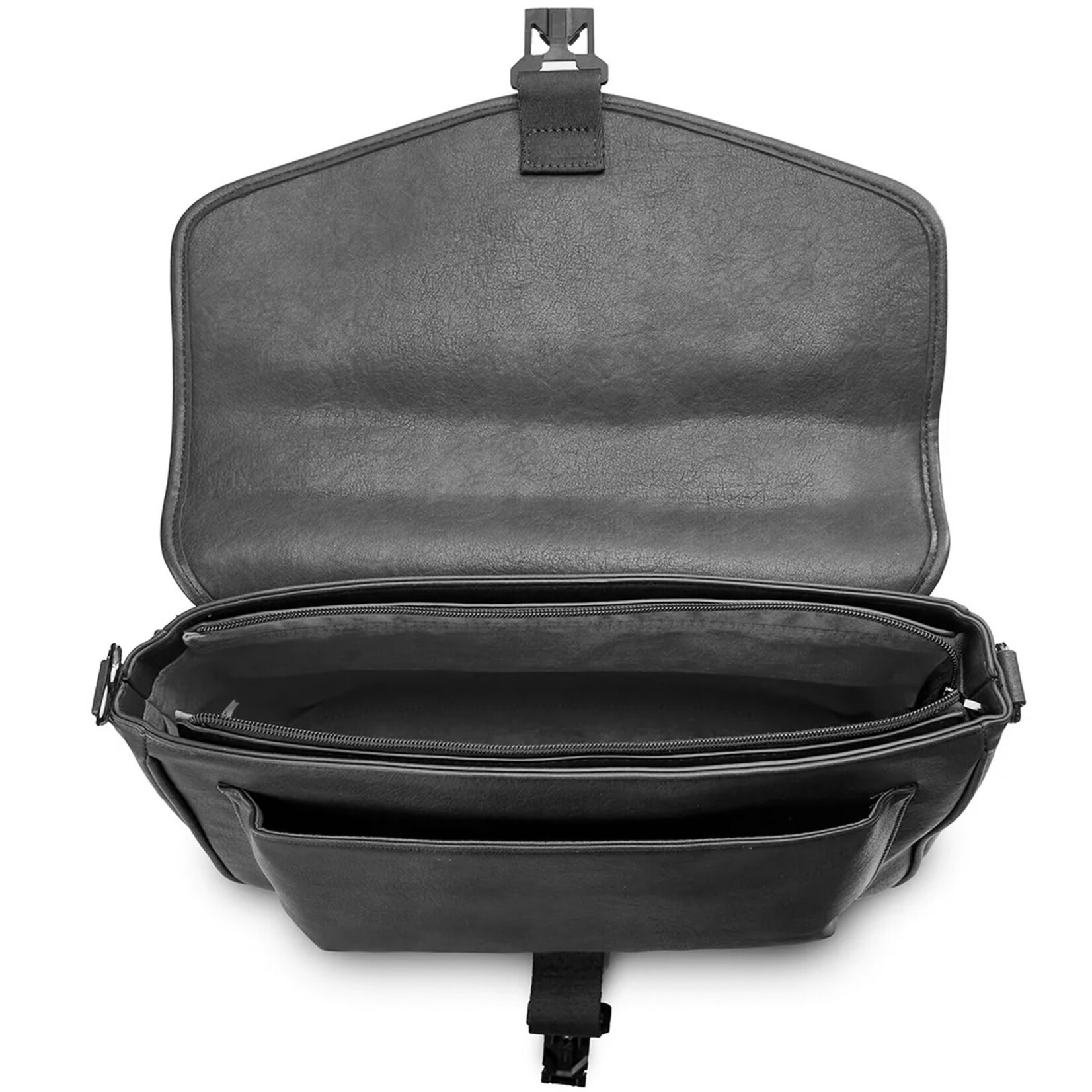 ACCESSORIES ISLANDER LAPTOP BAG w HARRIS TWEED Black Grey Herringbone