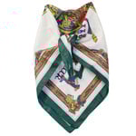 ACCESSORIES BOOK of KELLS SQUARE SIGNATURE SCARF - Bottle Grn/Red/Purple