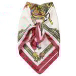 ACCESSORIES BOOK of KELLS SQUARE SIGNATURE SCARF - Wine/Purple/Bottle Grn