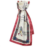 ACCESSORIES BOOK of KELLS LONG SIGNATURE SCARF - Wine/Purple/Bottle Grn