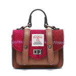 ACCESSORIES ISLANDER WEE SATCHEL w HARRIS TWEED Fuchsia Tartan