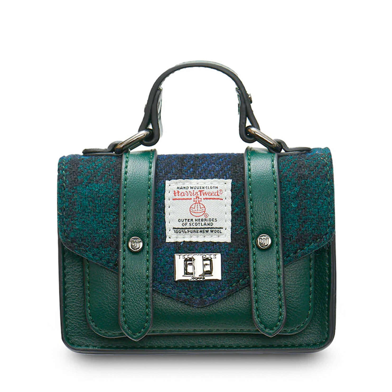 ACCESSORIES ISLANDER WEE SATCHEL w HARRIS TWEED Black Watch