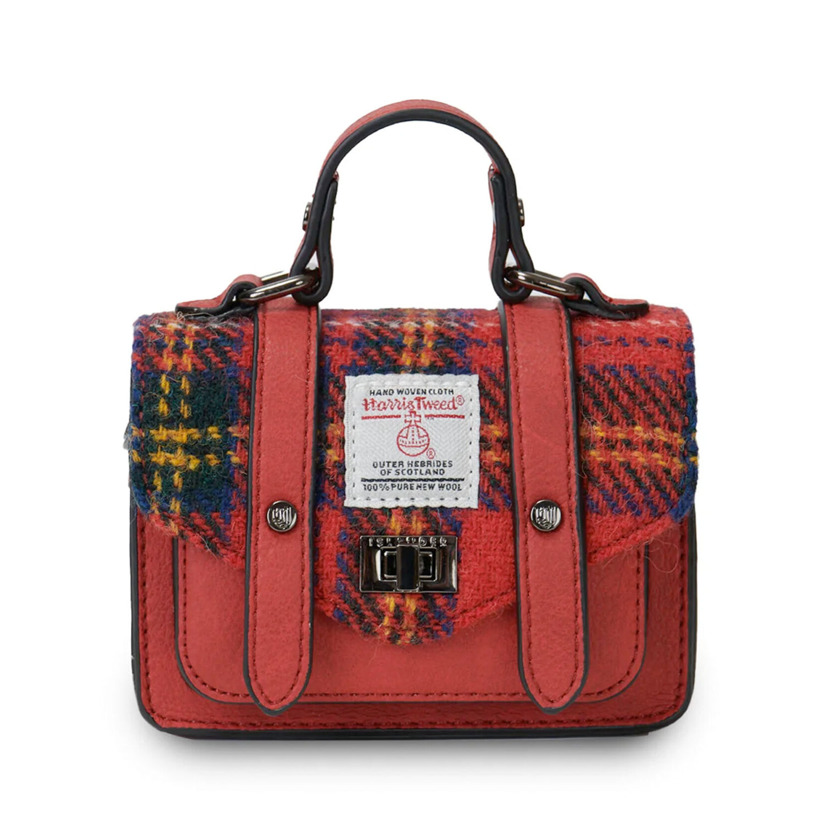 ACCESSORIES ISLANDER WEE SATCHEL w HARRIS TWEED Royal Stewart