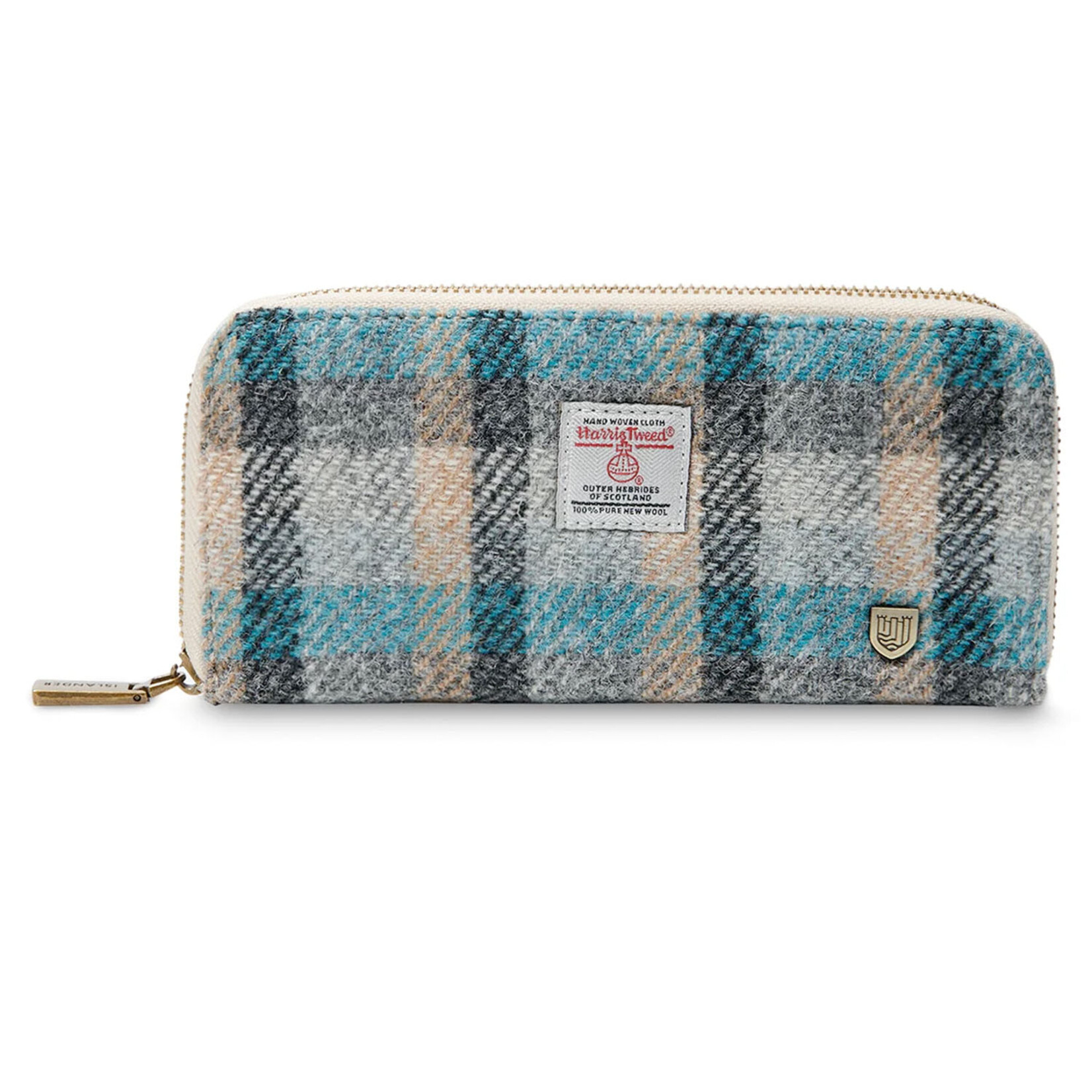 ACCESSORIES ISLANDER ZIP PURSE WALLET w HARRIS TWEED Islander Tartan