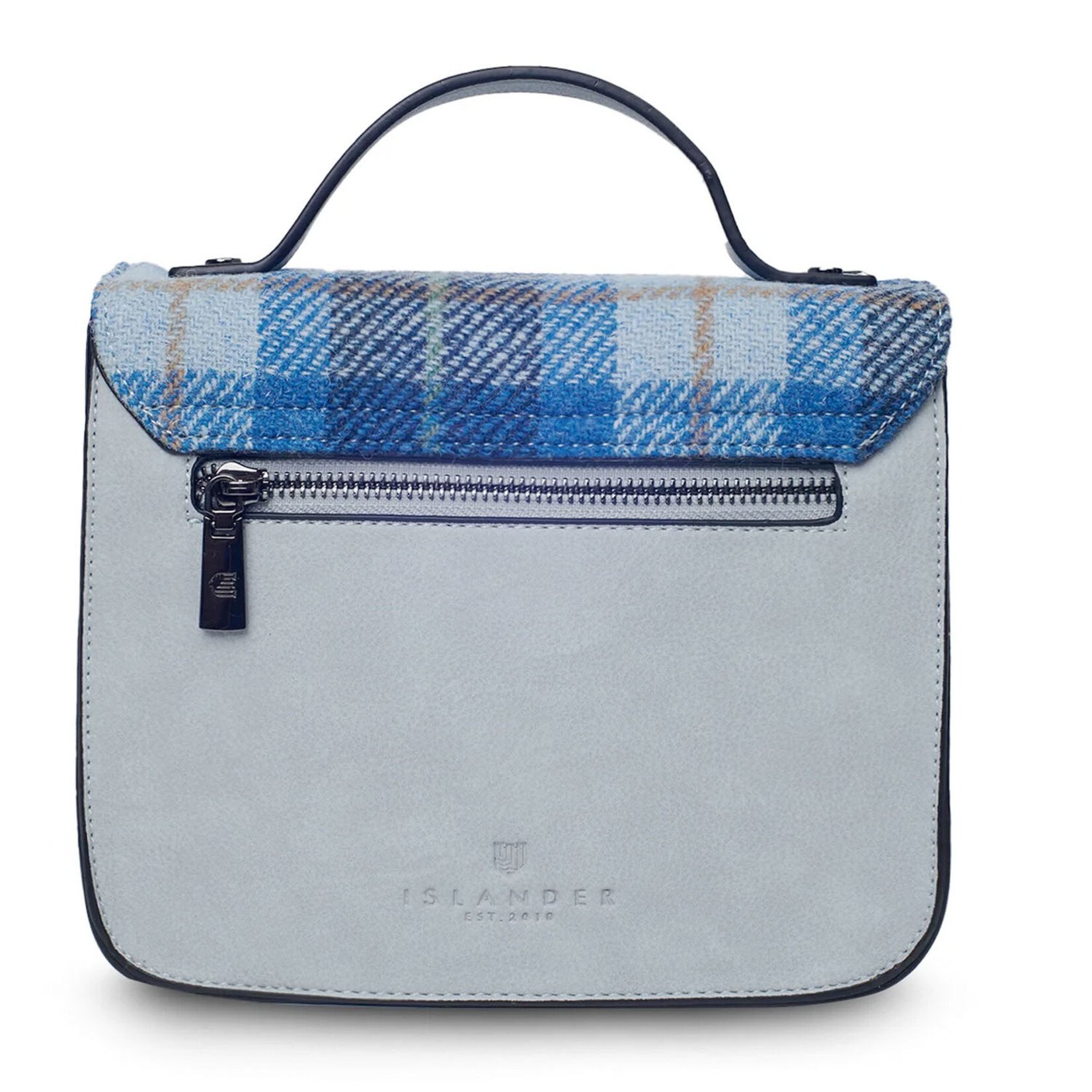 ACCESSORIES ISLANDER MINI CALTON w HARRIS TWEED Blue Tartan