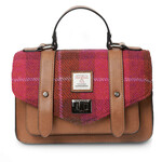 ACCESSORIES ISLANDER MEDIUM SATCHEL w HARRIS TWEED Fuchsia Tartan