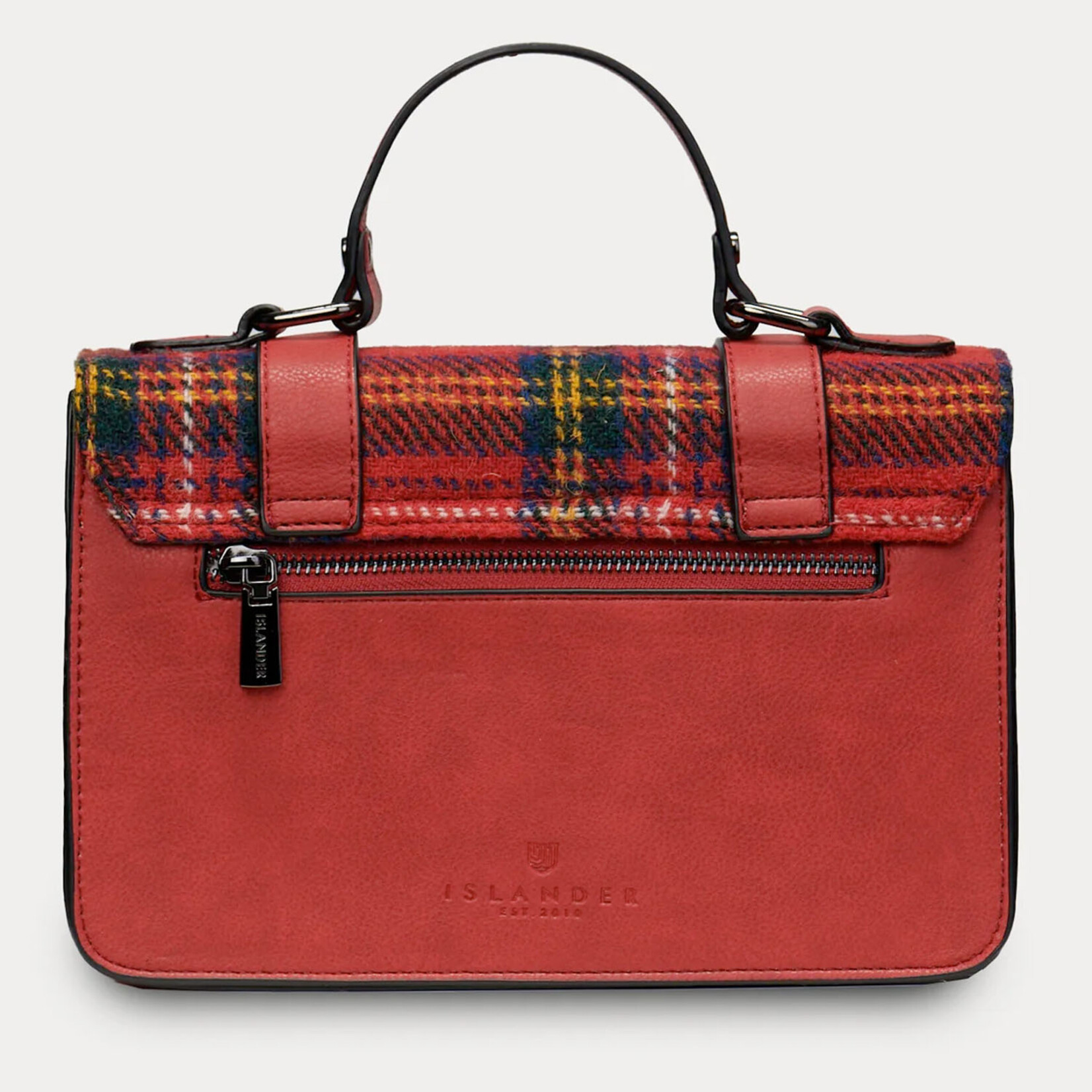 ACCESSORIES ISLANDER MEDIUM SATCHEL w HARRIS TWEED Royal Stewart