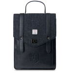 ACCESSORIES ISLANDER CARLOWAY LAPTOP BACKPACK w HARRIS TWEED Black Herringbone