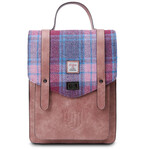 ACCESSORIES ISLANDER CARLOWAY LAPTOP BACKPACK w HARRIS TWEED Pink & Blue Tartan