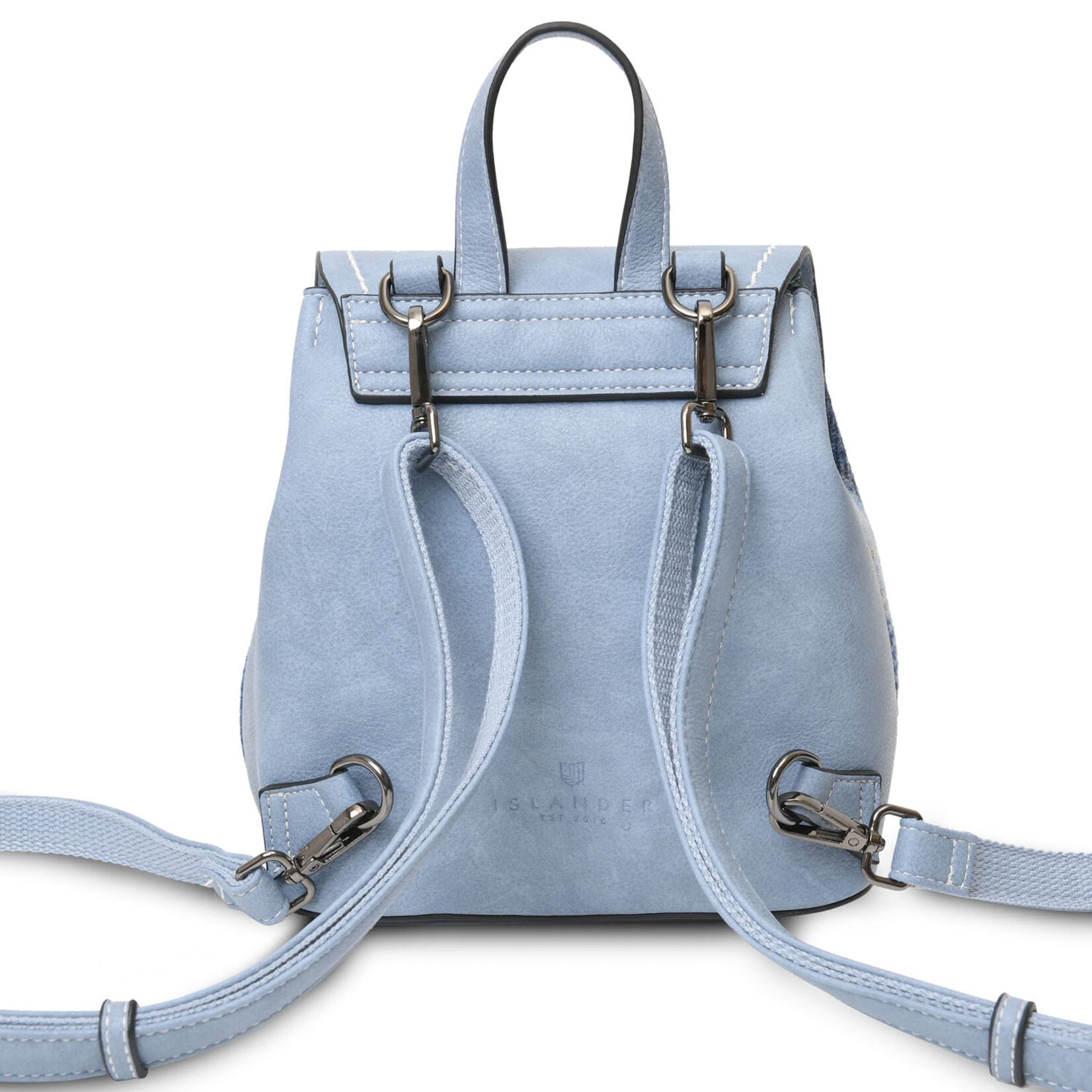 ACCESSORIES ISLANDER JURA MINI BACKPACK w HARRIS TWEED Pink & Blue Tartan