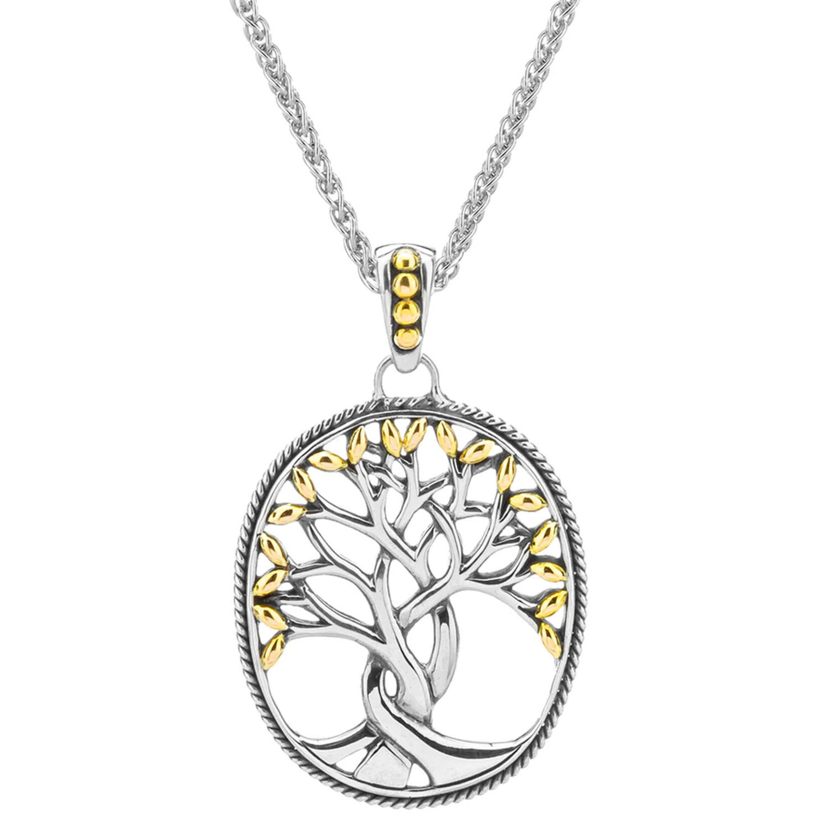 PENDANTS & NECKLACES KEITH JACK STERLING & 18K TREE OF LIFE PENDANT