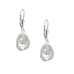 EARRINGS KEITH JACK STERLING & 10K CRADLE OF LIFE DROP EARRINGS