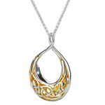 PENDANTS & NECKLACES KEITH JACK STERLING & 22K WINDOW TO THE SOUL LRG TEARDROP PENDANT