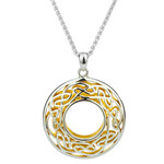 PENDANTS & NECKLACES KEITH JACK STERLING & 22K WINDOW TO THE SOUL LRG ROUND PENDANT