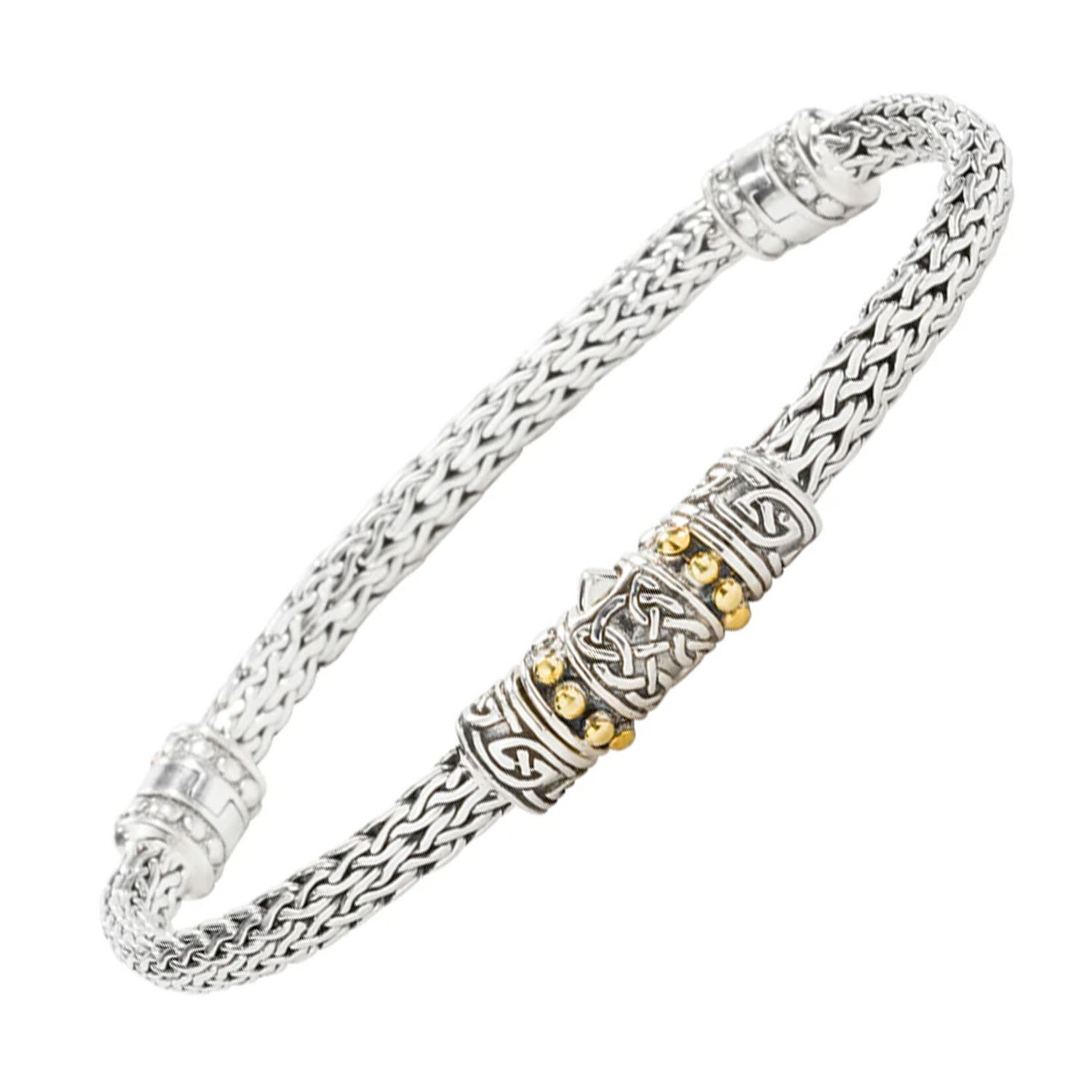 BRACELETS & BANGLES KEITH JACK STERLING NARROW DRAGON WEAVE BRACELET - 7.5"