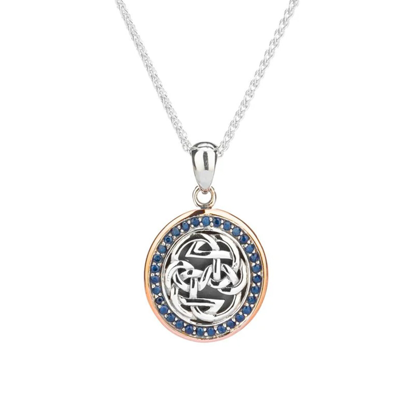 PENDANTS & NECKLACES KEITH JACK STERLING/10K RG LEWIS PATH of LIFE PENDANT w BLUE SAPPHIRE