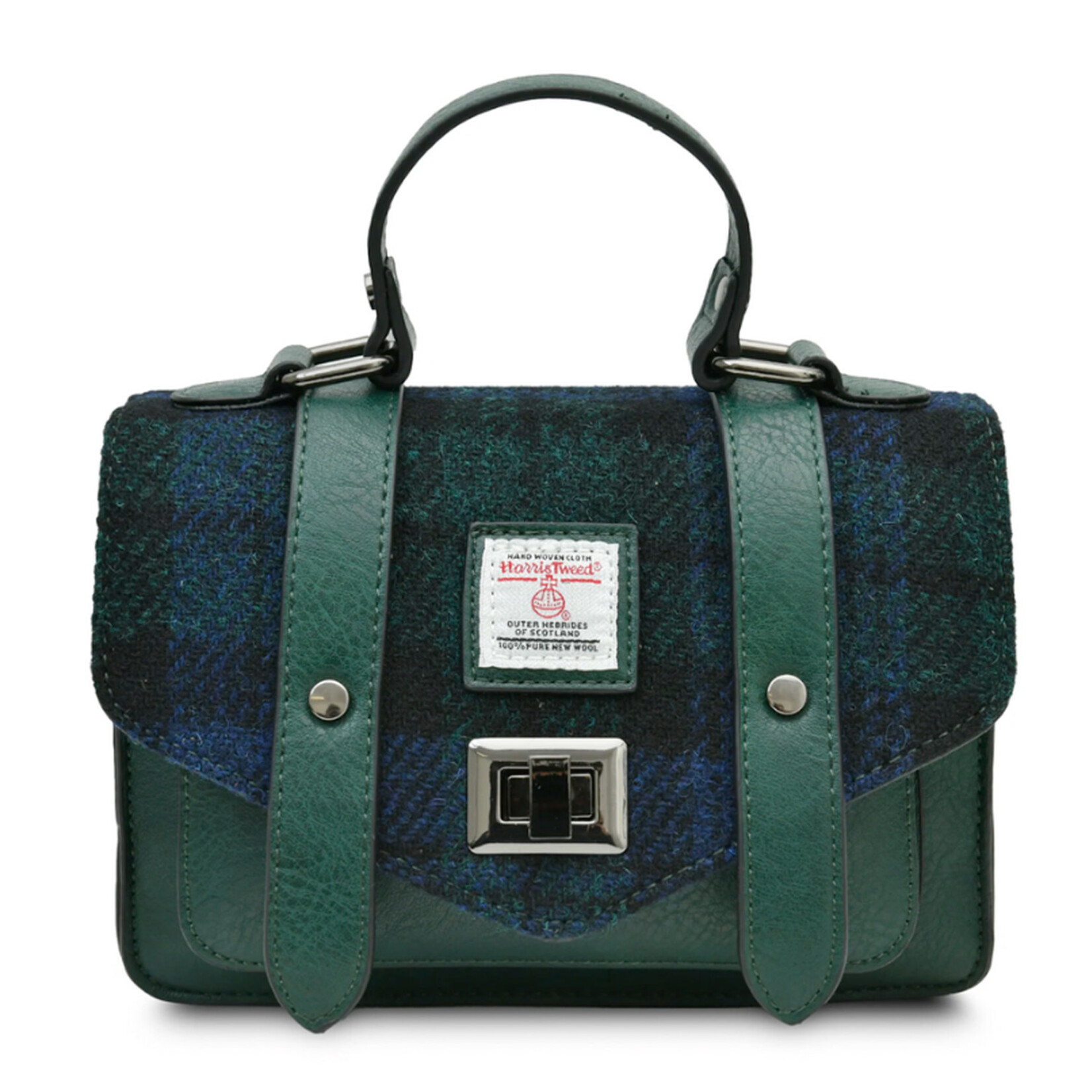 ACCESSORIES ISLANDER MINI SATCHEL w HARRIS TWEED Black Watch