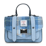 ACCESSORIES ISLANDER MINI SATCHEL w HARRIS TWEED Blue Tartan