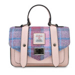 ACCESSORIES ISLANDER MINI SATCHEL w HARRIS TWEED Pink & Blue Tartan