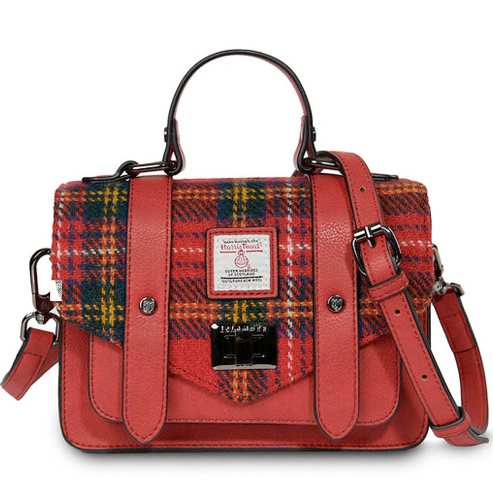 ACCESSORIES ISLANDER MINI SATCHEL w HARRIS TWEED Royal Stewart