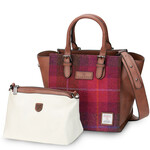 ACCESSORIES ISLANDER MEDIUM CAILLIE TOTE w HARRIS TWEED Fuchsia Tartan