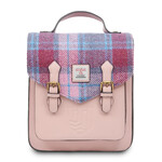 ACCESSORIES ISLANDER CALTON BACKPACK w HARRIS TWEED Pink & Blue Tartan