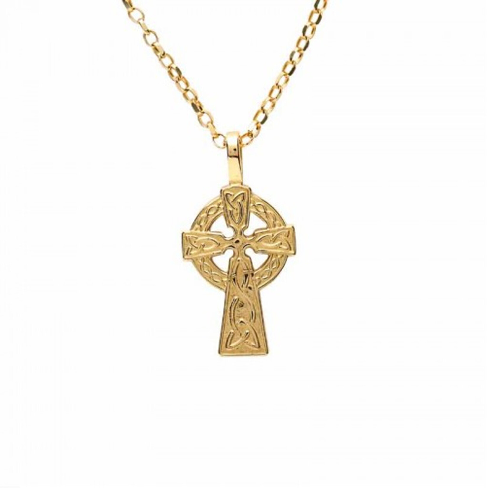 CROSSES FADO 10K DOUBLE SIDED TRADITIONAL CELTIC CROSS - Baby