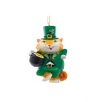 ORNAMENTS IRISH LEPRECHAUN CAT ORNAMENT