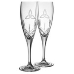 WEDDING GALWAY CRYSTAL FLUTE PAIR - Trinity