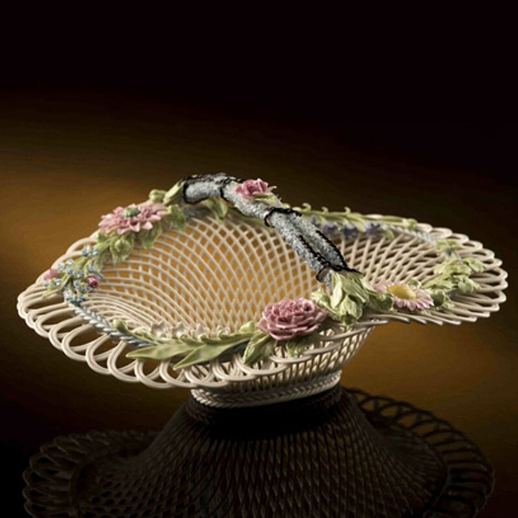 LIMITED EDITION BELLEEK ARCHIVE COLLECTION - HENSCALL BASKET - (1887-1897)