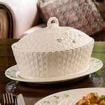 KITCHEN & ACCESSORIES BELLEEK CLASSIC SHAMROCK COVERED OVAL DISH