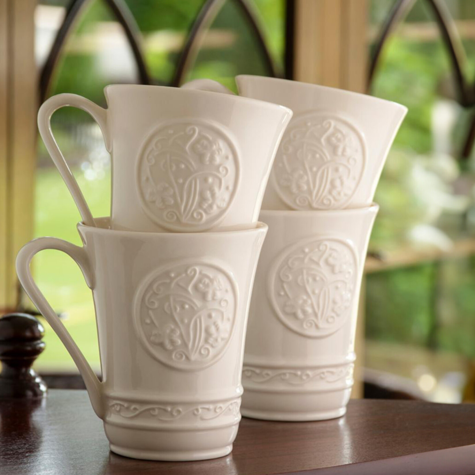 KITCHEN & ACCESSORIES BELLEEK SHAMROCK CRAFT MUGS - Set of 4