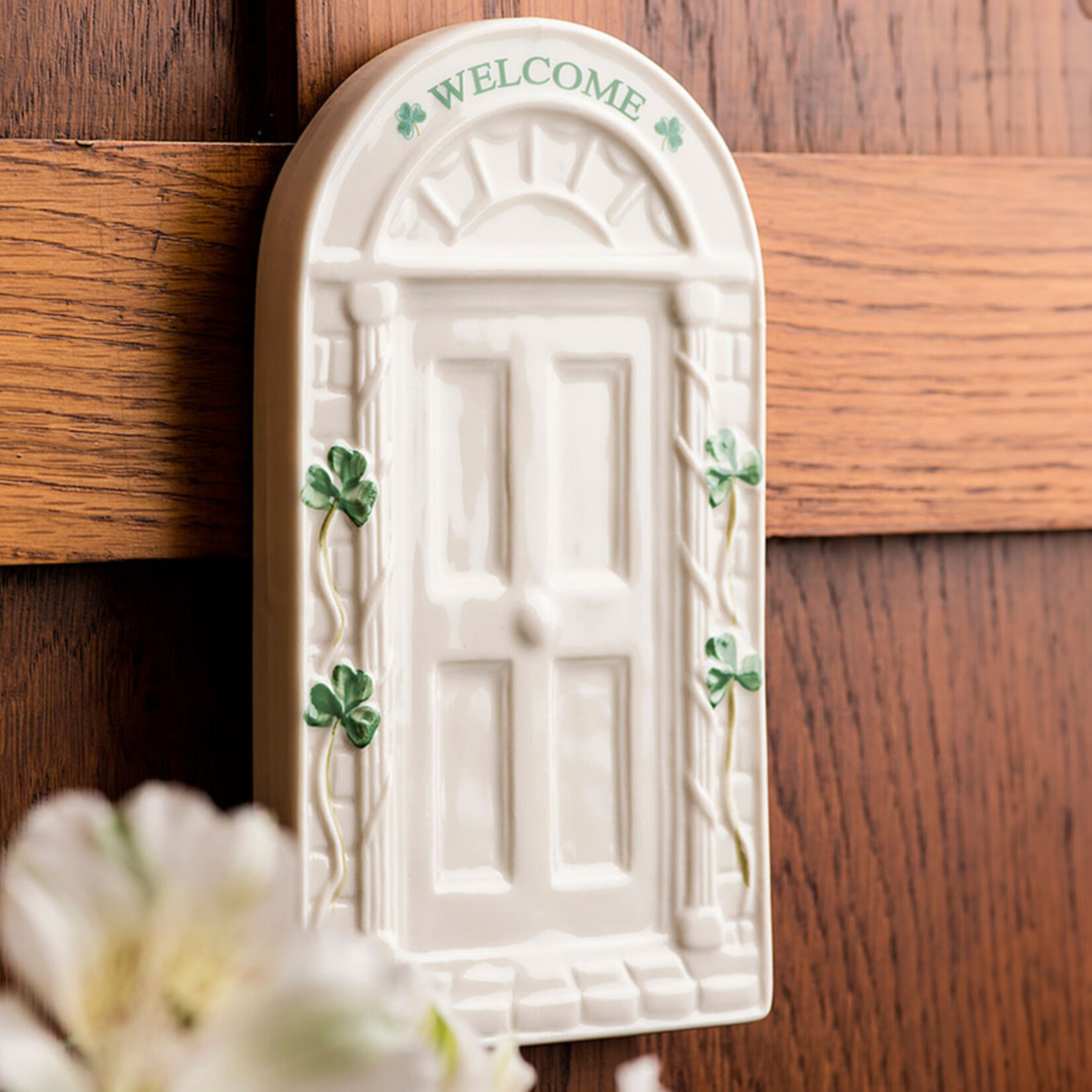 DECOR BELLEEK WELCOME DOOR WALL PLAQUE