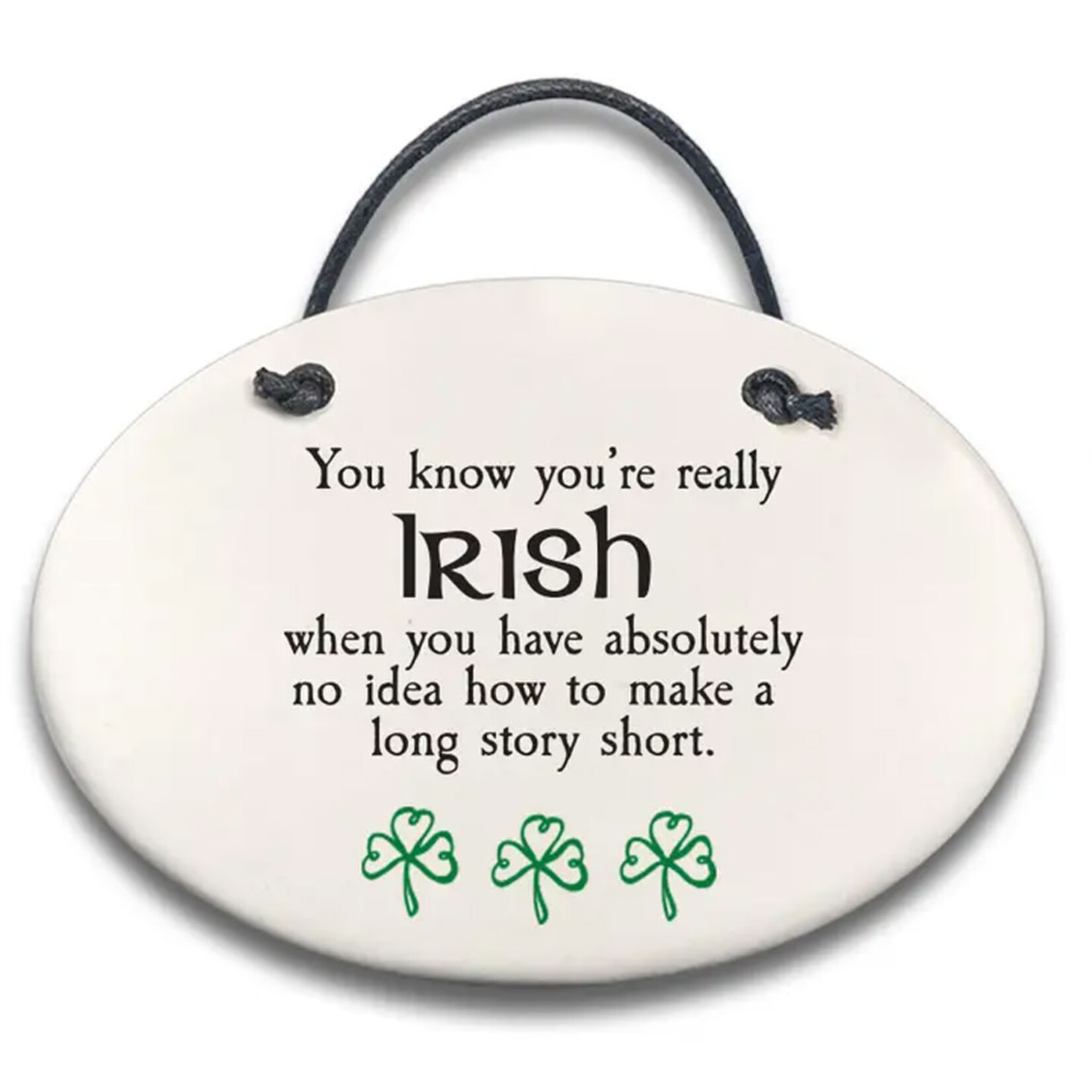 PLAQUES, SIGNS & POSTERS IRISH OVAL CERAMIC MEDIUM PLAQUE -