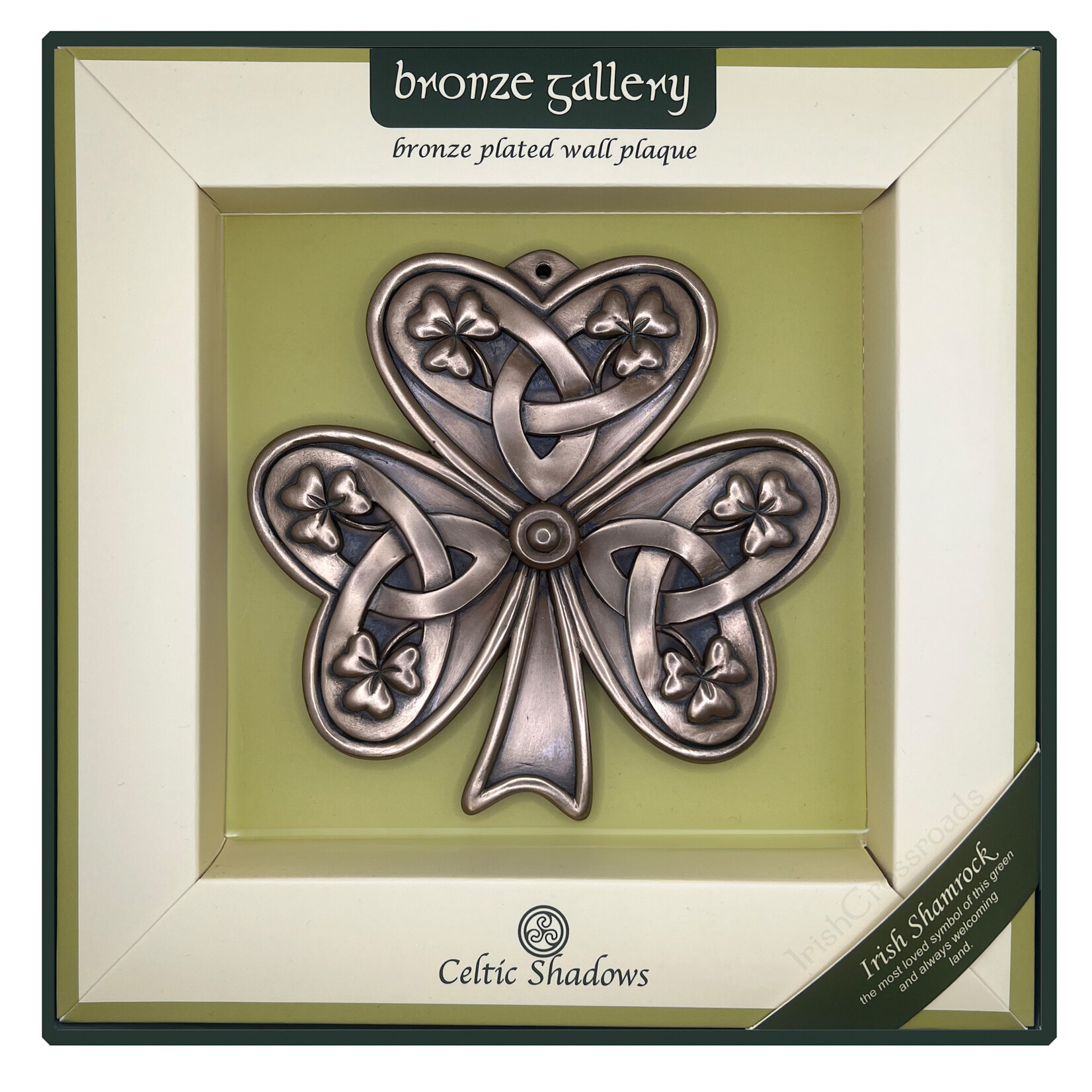 PLAQUES & GIFTS CELTIC BRONZE GALLERY WALL PLAQUE - Shamrock