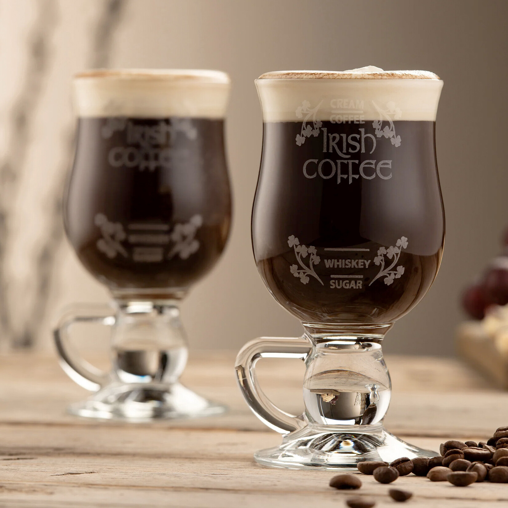 BARWARE GALWAY CRYSTAL IRISH COFFEE GLASSES - wRecipe (2)