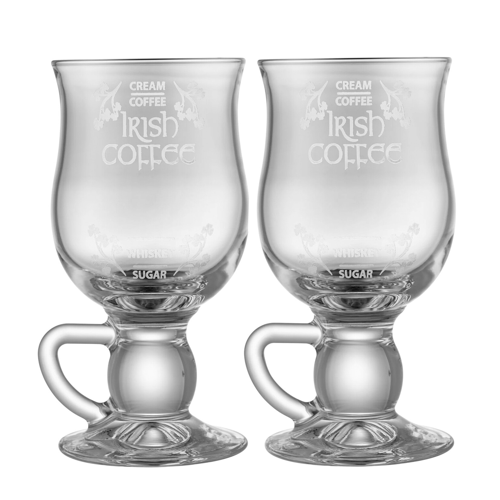 BARWARE GALWAY CRYSTAL IRISH COFFEE GLASSES - wRecipe (2)