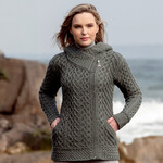 SWEATERS KILKENNY SIDE ZIP CARDIGAN with HOOD - Thundra